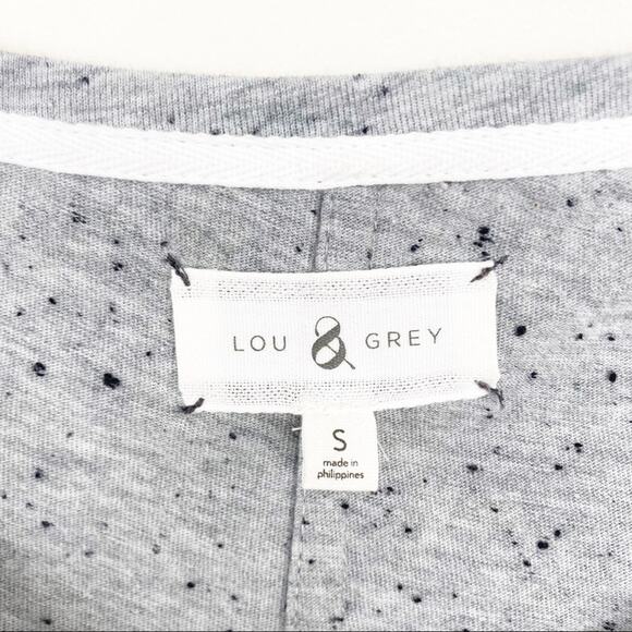 Lou & Grey White Gray Color Block Shirt Sz S - Picture 3 of 5